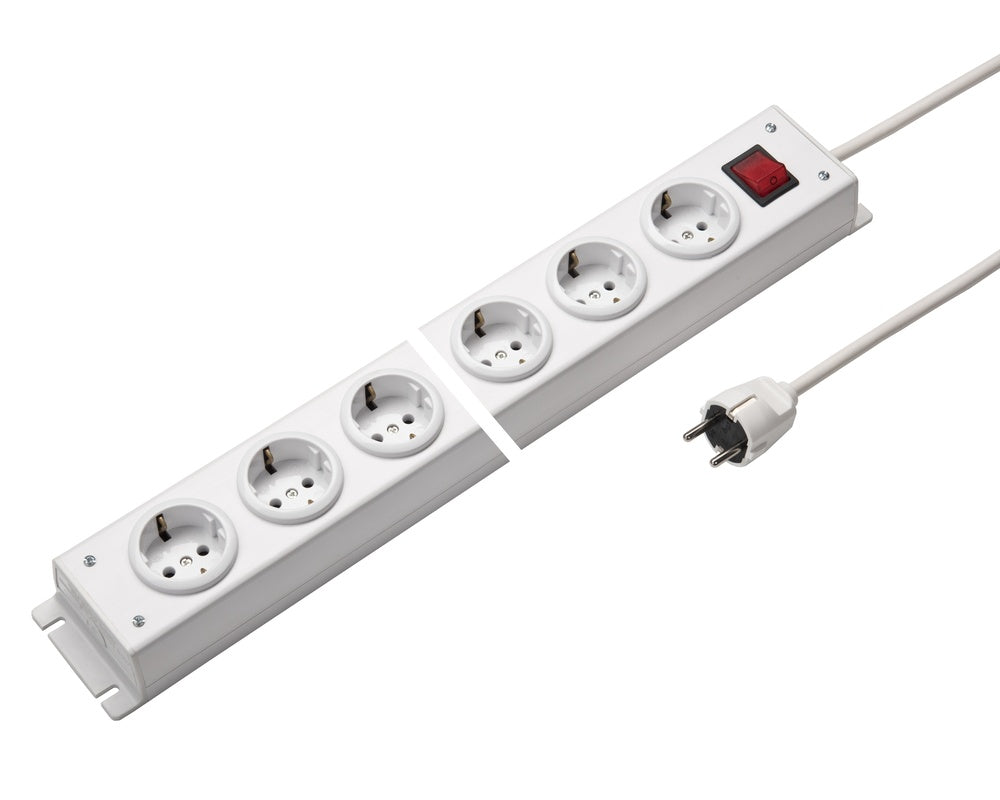 Regleta de 8 tomas Martin Kaiser con interruptor y cable de 1,5 m - 1001ZL8WS15 [10 Piezas]