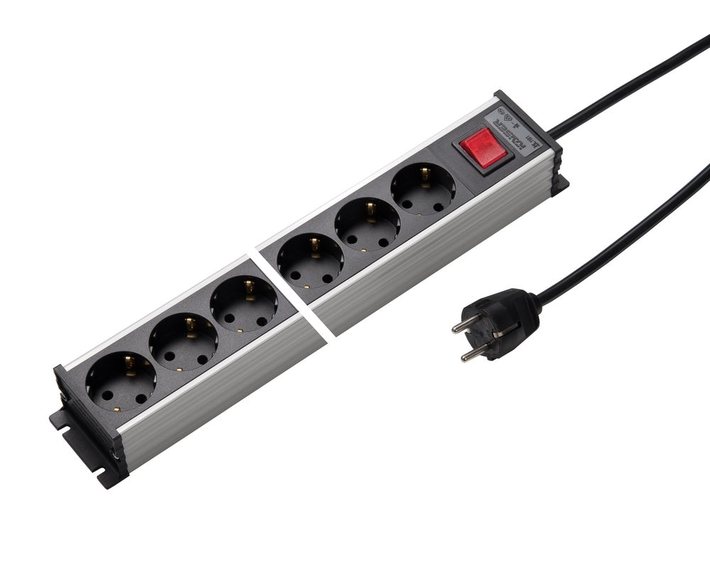 Regleta de enchufes Martin Kaiser con interruptor y cable de 1,5 m - 1101ZL10l-sw15 [10 Piezas]