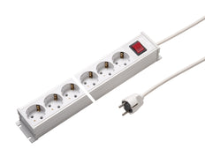 Regleta de enchufes Martin Kaiser de 10 vías con cable interruptor de 1,5 m - 1101ZL8ws15 [10 Piezas]