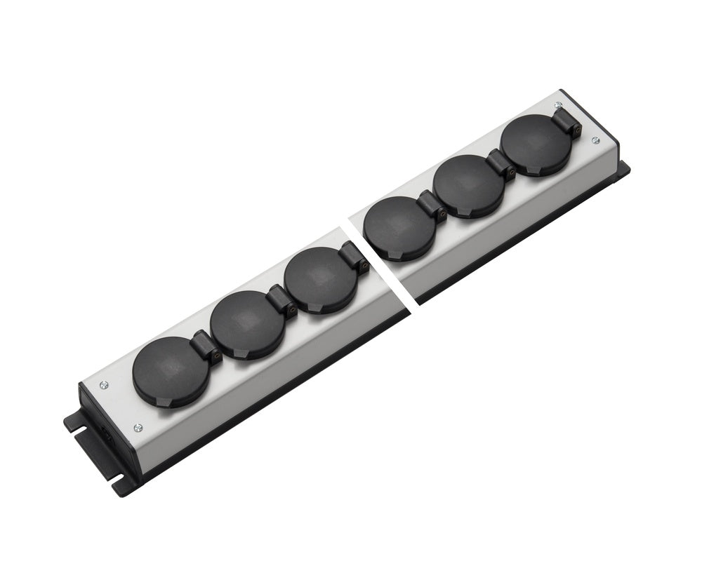 Regleta de 6 tomas Martin Kaiser con tapa abatible - 1059/6l-sw [10 Piezas]