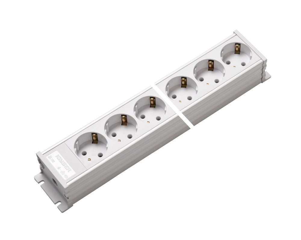 Regleta de 6 vías sin interruptor Martin Kaiser Blanca - 1102/6ws [10 Piezas]