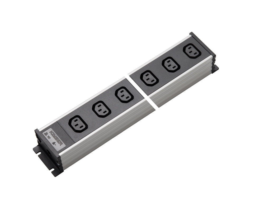 Regleta de enchufes Martin Kaiser 6 vías IEC C13 70 grados 10Amp - 1122/6l-sw [10 Piezas]