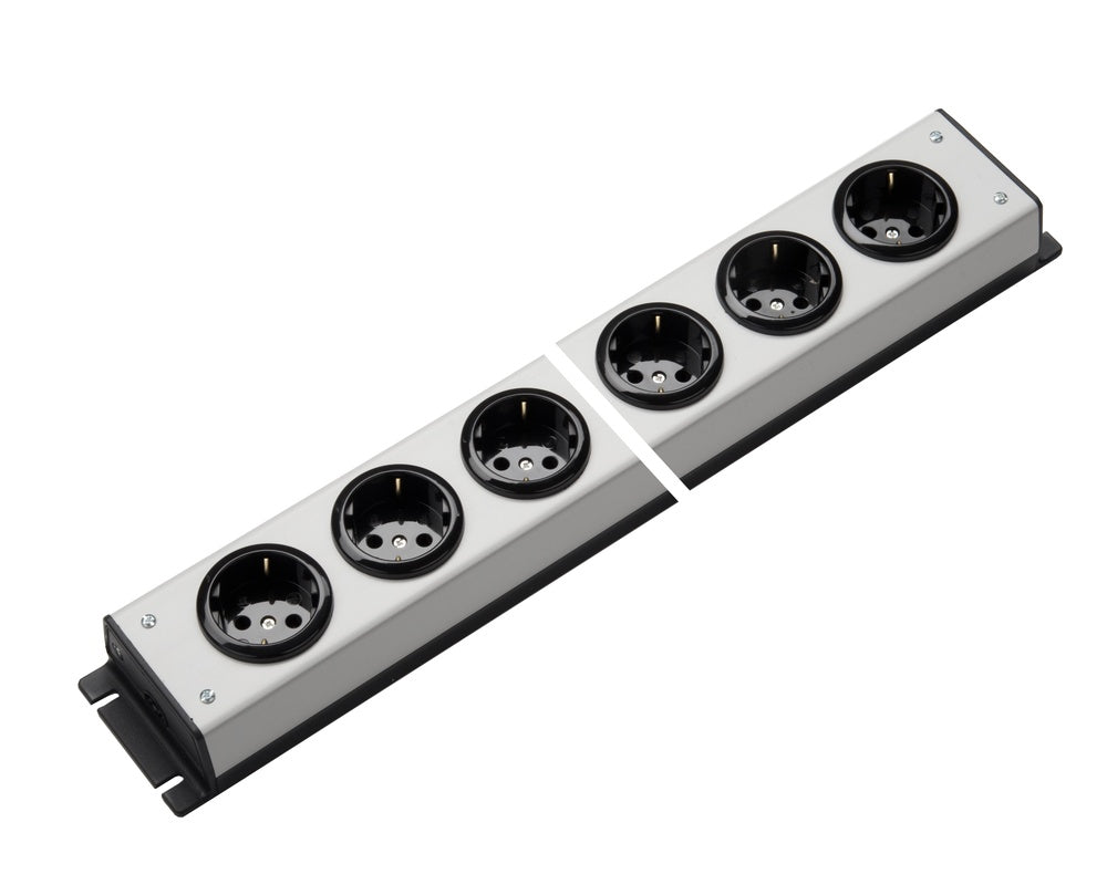 Regleta de enchufes Martin Kaiser de 12 vías sin interruptor - 1057/12l-sw [10 Piezas]