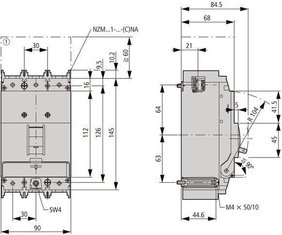 Eaton N1-63 Interruptor Desconector Trifásico 63A - 259143