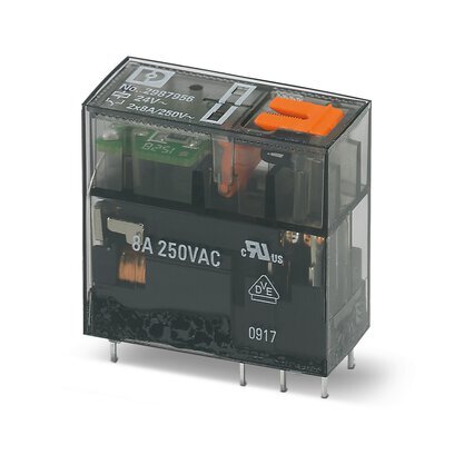 Relé Miniatura Phoenix Contact 24VAC Doble Cambio 8A - 2987956