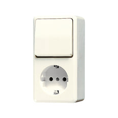 Jung Ap600 Interruptor Toma Combinado Blanco - 676A