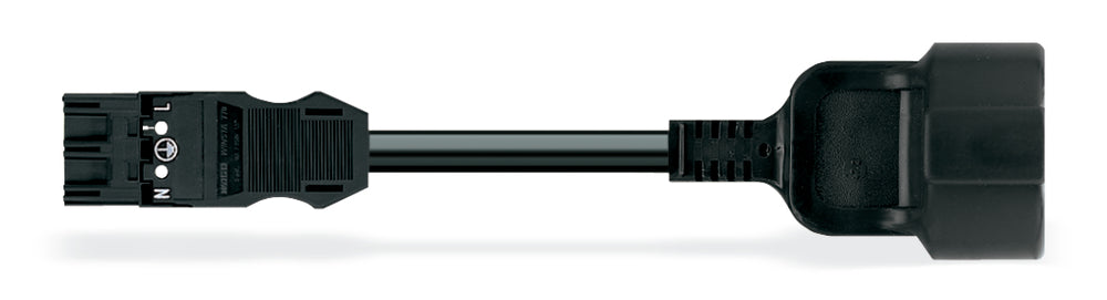 Cable Adaptador Wago Eca Con Conector Schuko 2M Negro - 771-9993/406-201