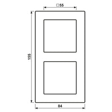 Jung A-Creation Marco Doble De Vidrio Tapa Champagne - AC582GLCH