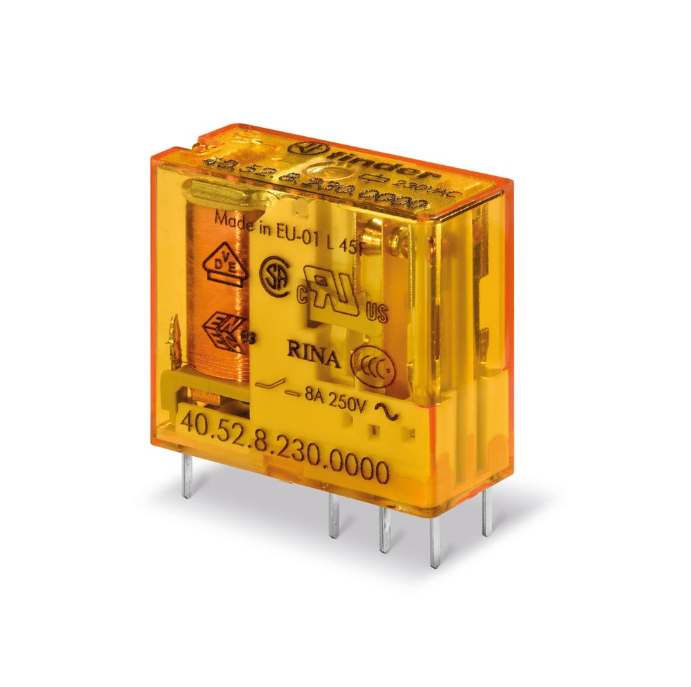 Finder 40.52 Relé PCB 2CO 8A 230VAC - 40.52.8.230.0001
