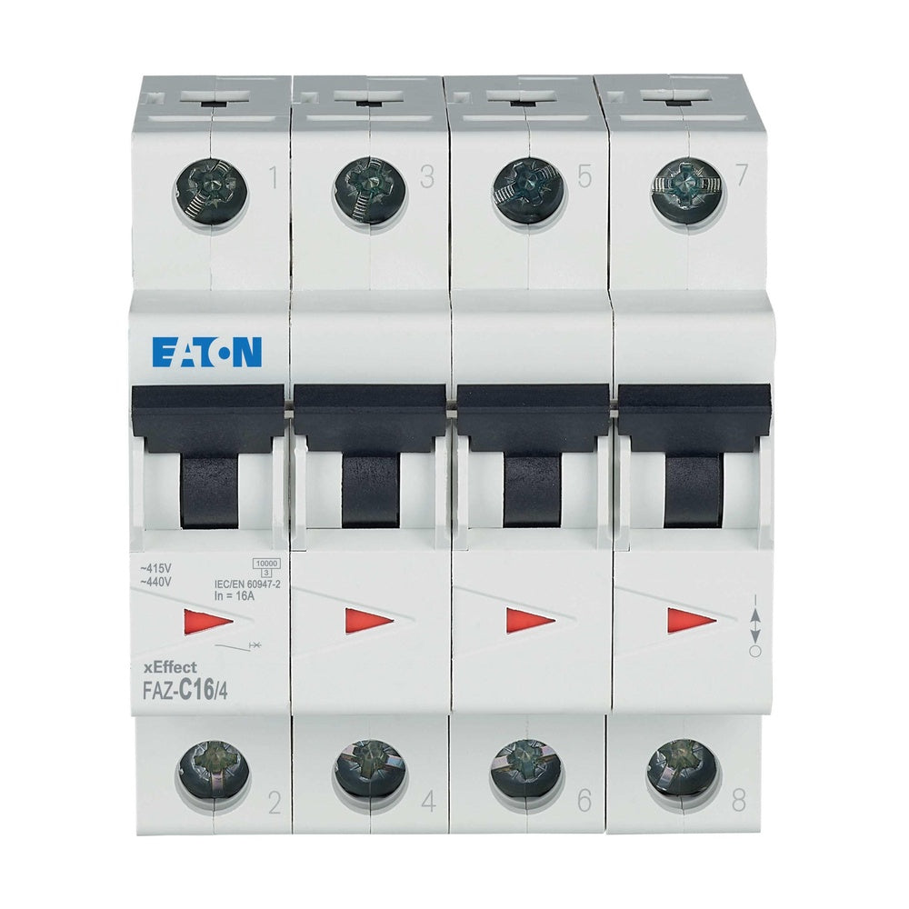 Eaton Faz-C16/4 Interruptor Automático MCB De 4 Polos 16A - 279061