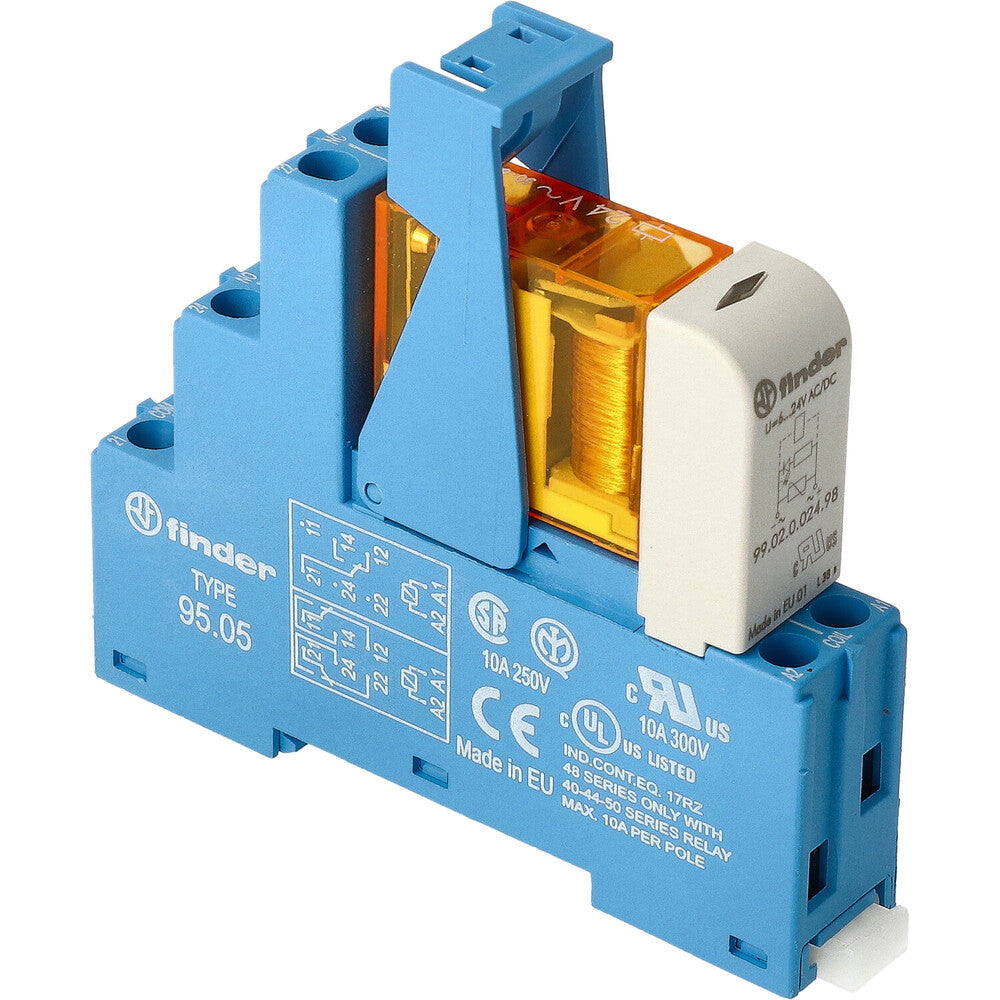 Finder 48.52 Módulo De Relé De Interfaz 2CO 8A 24VAC - 48.52.8.024.0060