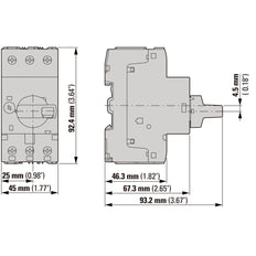 Eaton PKZM0-1 Interruptor De Protección Del Motor 0.63-1A - 072734