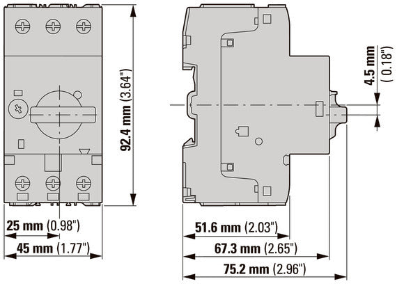 Eaton PKZM0 Interruptor De Protección Del Motor 4-6.3A - 072738