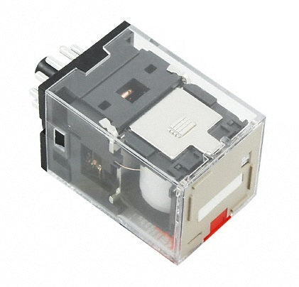 Relé Omron MKS 3PDT 24VAC 10A Con LED Y Botón De Prueba - MKSN8555R