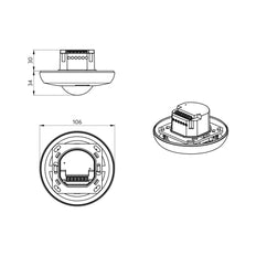 Beg Pd3N Detector De Movimiento De Techo 360° Ip20 10M Rango - 92186