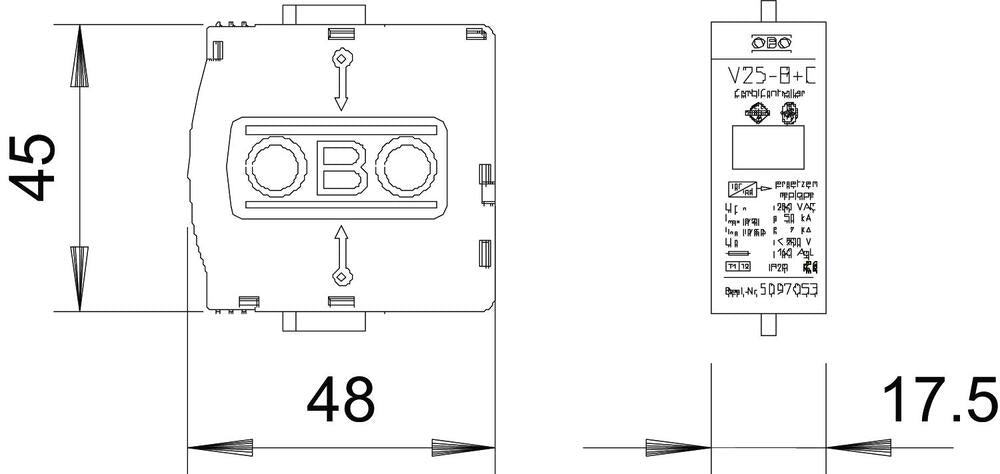 OBO CombiController V25 Pararrayos 280V - 5097053