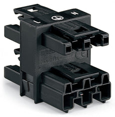 WAGO WINSTA MIDI Conector De Distribución De 3 Vías De 3 Polos Negro - 770-607