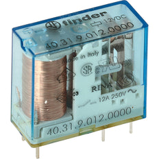 Finder 40.31 Relé PCB 12VDC 10A SPDT - 40.31.9.012.0000 [2 Piezas]