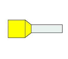 Insulated Wire Ferrule 150mm² Yellow 32mm Standard - 720137 [25 Pieces]