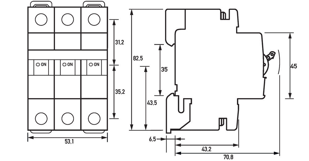 Interruptor Automático Doepke DLS 6i 32A 3-Polos 10kA Curva C - 09916296