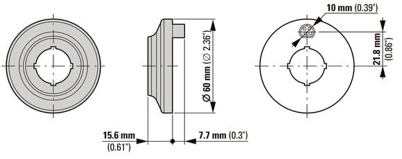 Eaton M22 Anillo Iluminado LED 60mm 24VAC/DC Amarillo - 121477
