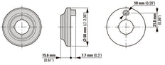 Eaton M22 Anillo Iluminado LED 60mm 24VAC/DC Amarillo - 121477