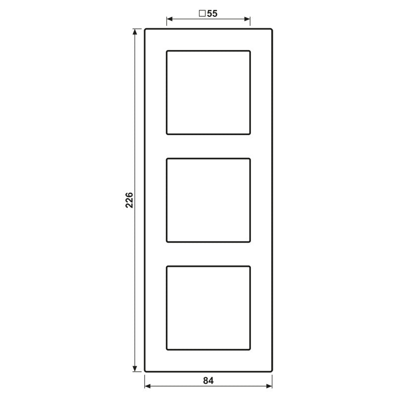 Placa De Tapa De Vidrio Triple Jung Champagne - AC583GLCH