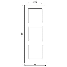 Placa De Tapa De Vidrio Triple Jung Champagne - AC583GLCH