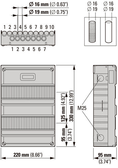 Eaton S55 Flex 6 Grupo Tablero De Distribución 1P 3P MCB - 1968217
