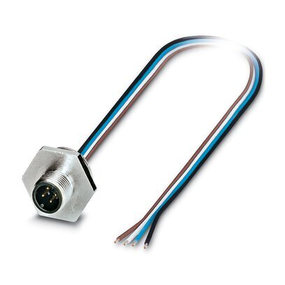 M12 Conector De Cable De Sensor De Montaje Frontal De 4 Pines 0.5M - 1408415
