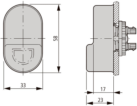 Eaton M22-T-DD Doble Actuador Membrana De Protección - 216396