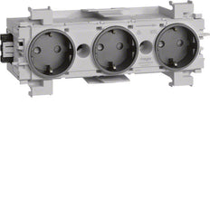 Toma Triple Wago Montaje Frontal Negro - GS30019011