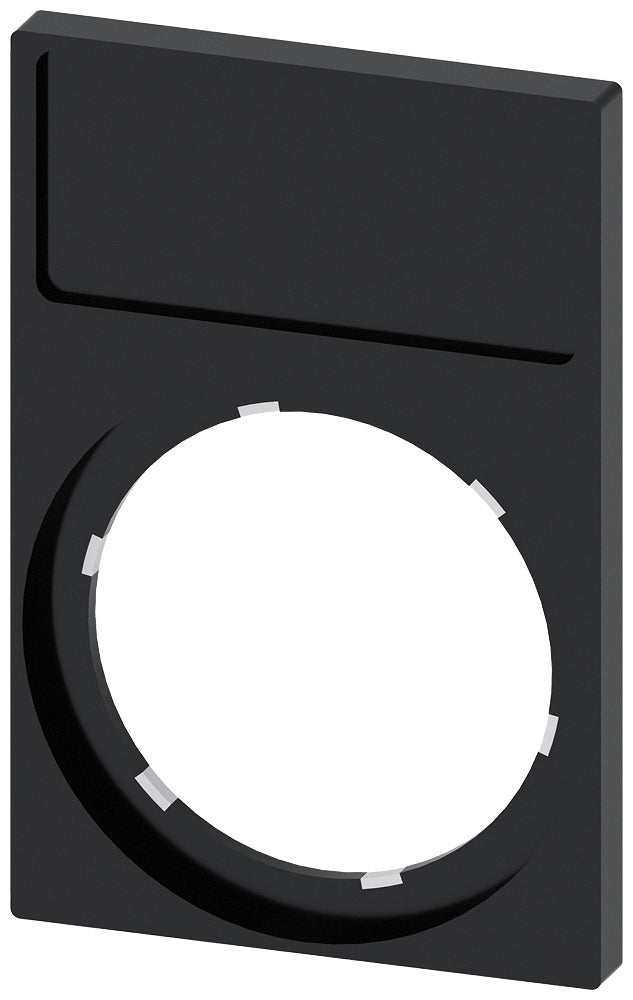 Soporte De Etiqueta Siemens SIRIUS ACT 22mm Marco Negro - 3SU19000AN100AA0 [5 Piezas]