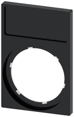 Soporte De Etiqueta Siemens SIRIUS ACT 22mm Marco Negro - 3SU19000AN100AA0 [5 Piezas]