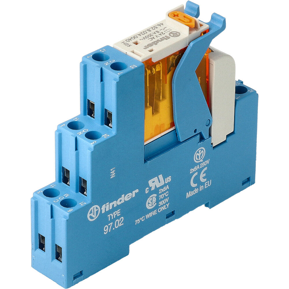 Módulo De Relé De Interfaz 24VAC 8A Dual CO Con LED - 4C.02.8.024.0060