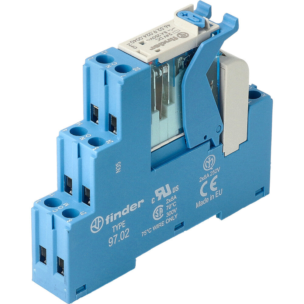 Finder Relé De Interfaz 4C 24VDC 8A Dual CO LED - 4C.02.9.024.0050