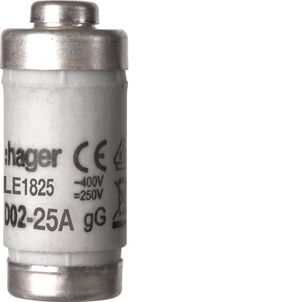 Hager D02 Enlace De Fusible 25A 400V Con Indicador - LE1825 [10 Piezas]