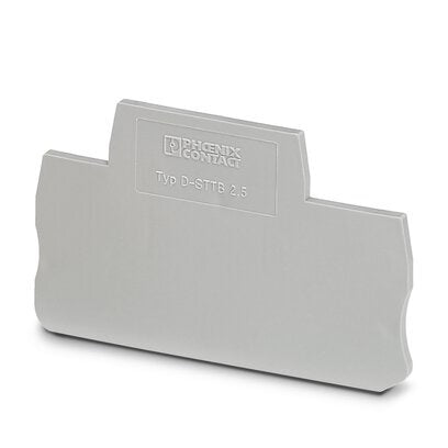Phoenix Contact D-STTB 2.5 Bloque De Terminal Tapa Final Gris - 3030459 [10 Piezas]