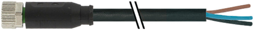 Conector Femenino M8 Cable PVC 3x0.25 UL CSA 13M - 7000-08041-6101300