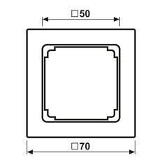JUNG LS990 Marco Intermedio 50x50mm Blanco Alpino - LS961ZWW [2 Piezas]