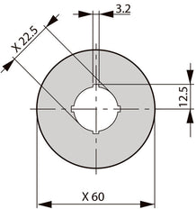 Etiqueta De Parada De Emergencia Eaton M22 60mm Amarillo IEC60417-5638 - 180472
