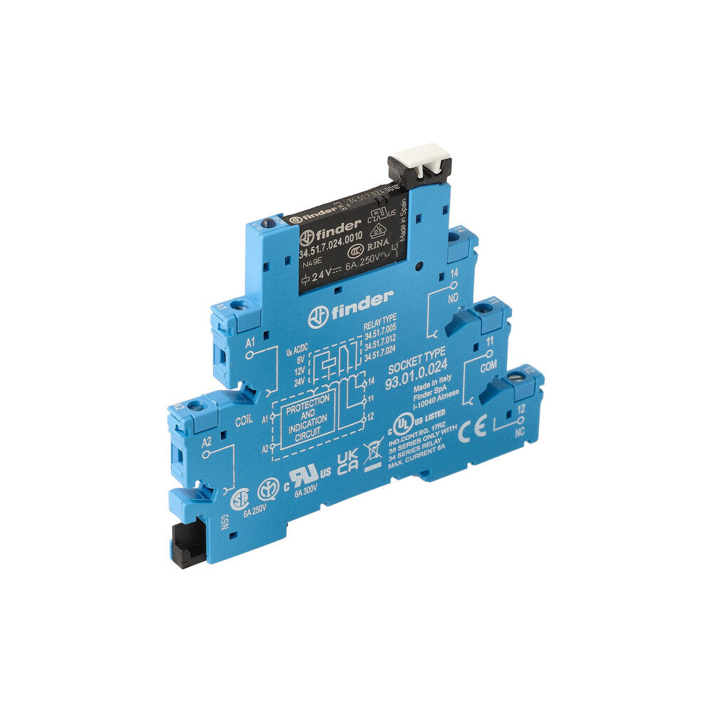 Finder 38.51 Relé De Interfaz 6A 24V CA/CC Con LED - 38.51.0.024.0060