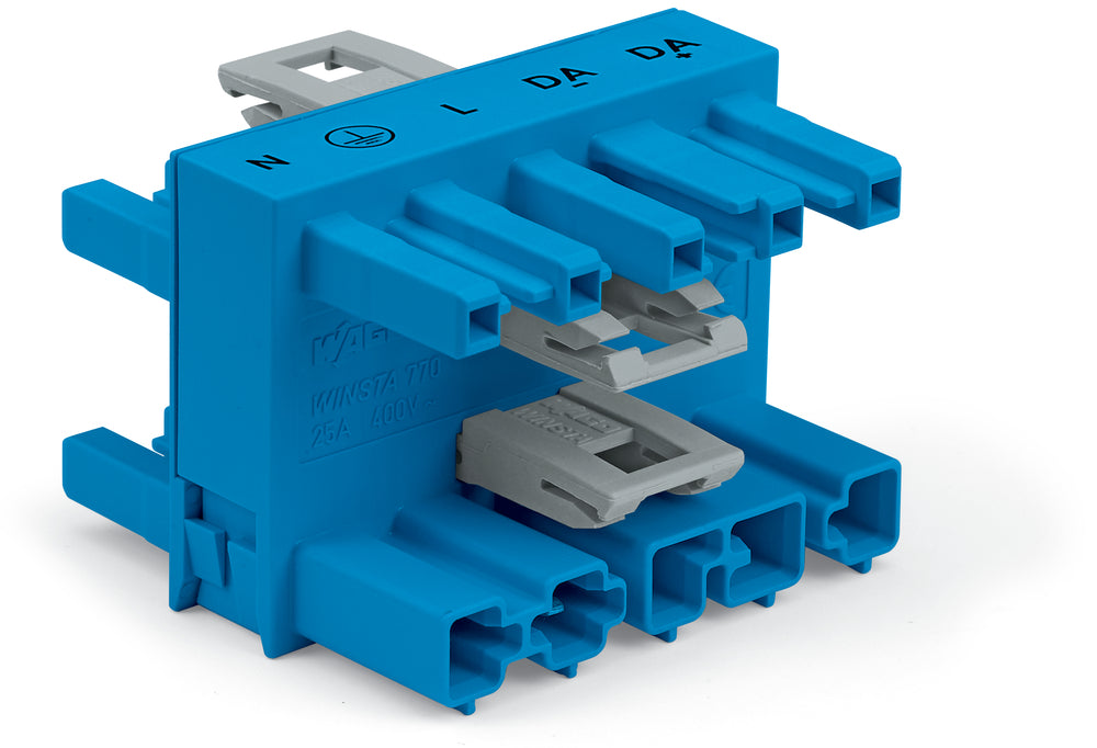 Wago 770-618 Conector De Distribución De 5 Polos De 3 Vías Azul - 770-618