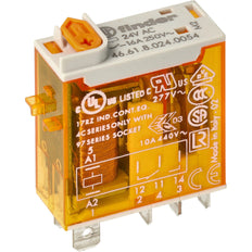 Relé Industrial Finder 16A 24VAC Con LED Y Botón De Prueba - 46.61.8.024.0054