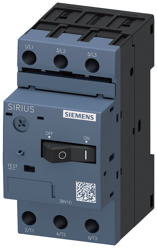 Siemens 3RV1011 S00 Interruptor De Circuito De Motor 4.5-6.3A - 3RV10111GA10