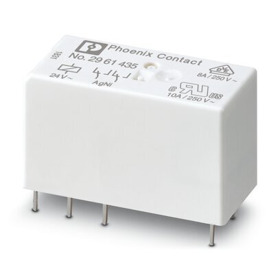 Relé De Potencia Miniatura Phoenix Contact 24 V CA Doble Contacto - 2961435 [2 Piezas]