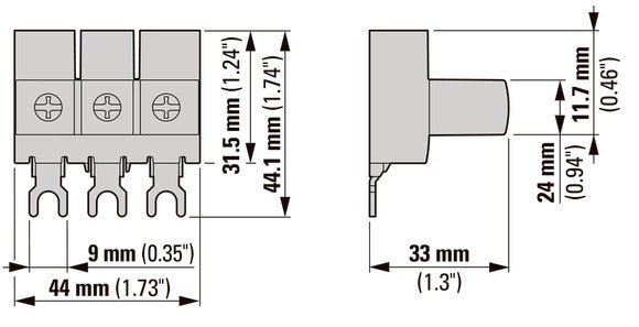 Bloque De Terminal De Extensión 3 Polos 25mm² Para PKZM0 - 262518