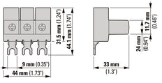 Bloque De Terminal De Extensión 3 Polos 25mm² Para PKZM0 - 262518