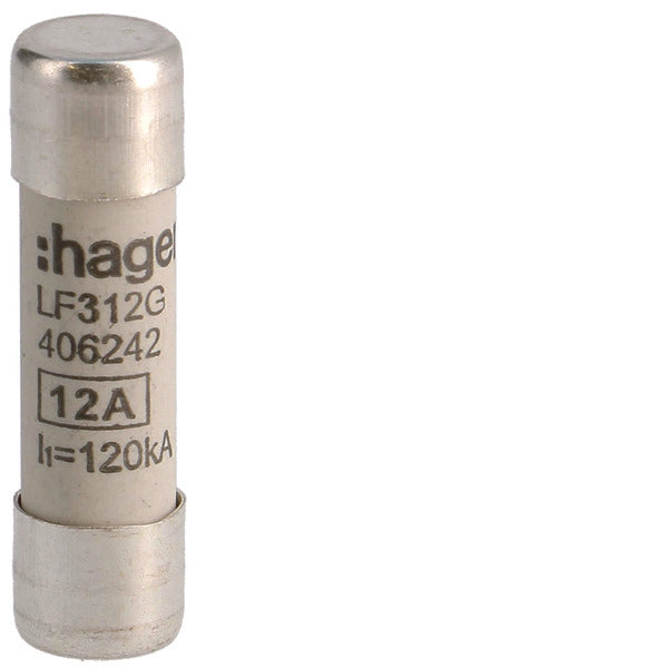 Fusible Cilíndrico Industrial 12A 500V 10x38mm - LF312G [10 Piezas]