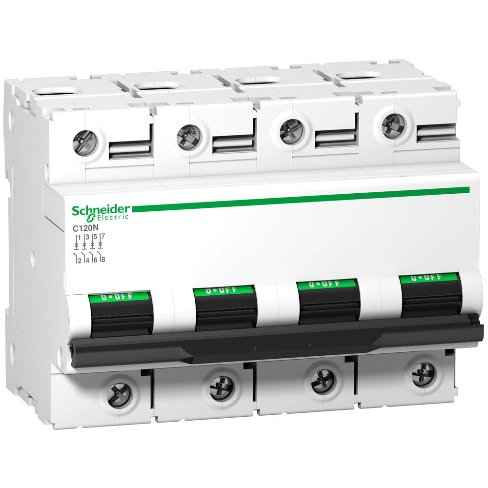 Schneider Electric C120N 4P 125A Interruptor Automático 10kA - A9N18355
